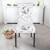 Math Pattern Print Design 03 Dining Chair Slipcover