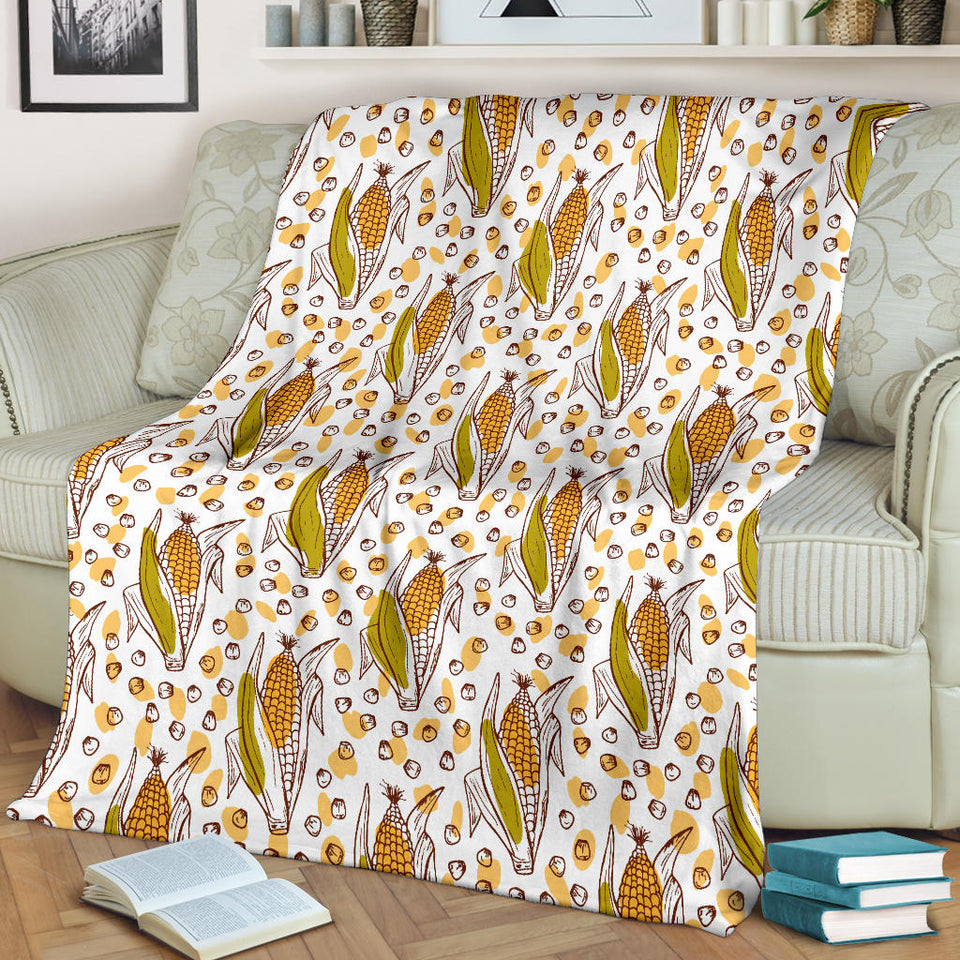 Corn Pattern Print Design 02 Premium Blanket