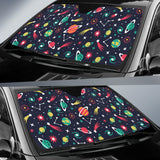 Colorful Space Pattern Planet Star Car Sun Shade