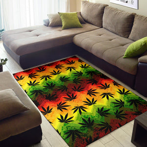 Canabis Marijuana Weed Pattern Print Design 03 Area Rug