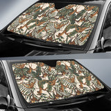 Monkey Tropical Leaves Background Car Sun Shade