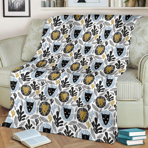 Lion Pattern Print Design 05 Premium Blanket