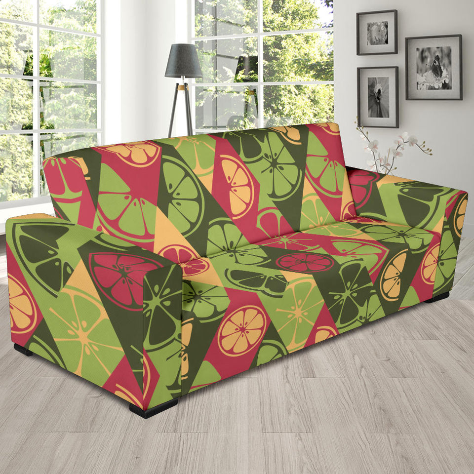 Cool Geometric Lime Pattern Sofa Slipcover