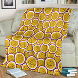 Passion Fruits Slice Pattern Premium Blanket