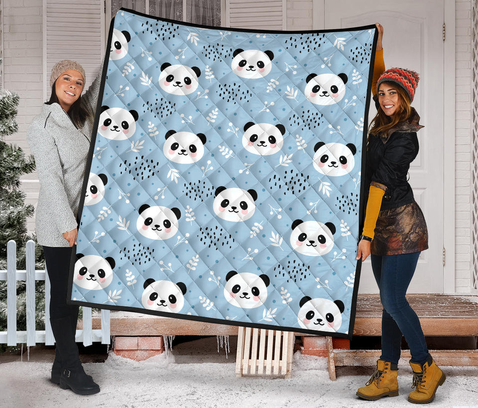 Cute Panda Pattern Premium Quilt