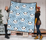 Cute Panda Pattern Premium Quilt
