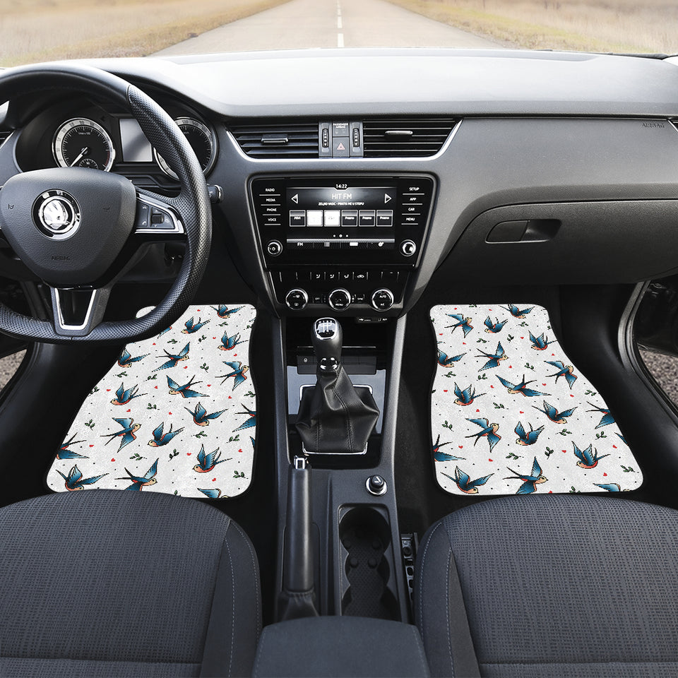 Swallow Pattern Print Design 04 Front and Back Car Mats