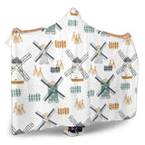 Windmill Pattern Hooded Blanket