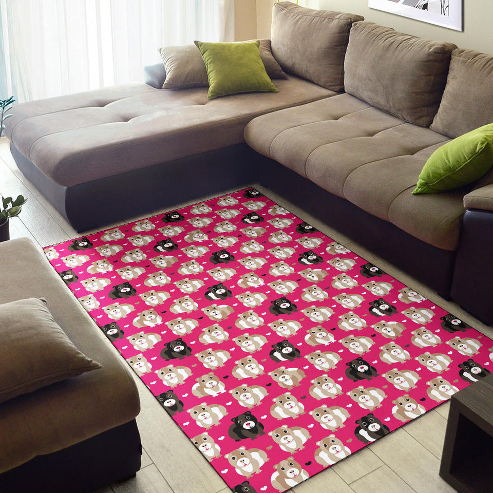Guinea Pig Pattern Print Design 01 Area Rug