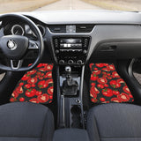 Tomato Black Background Front And Back Car Mats