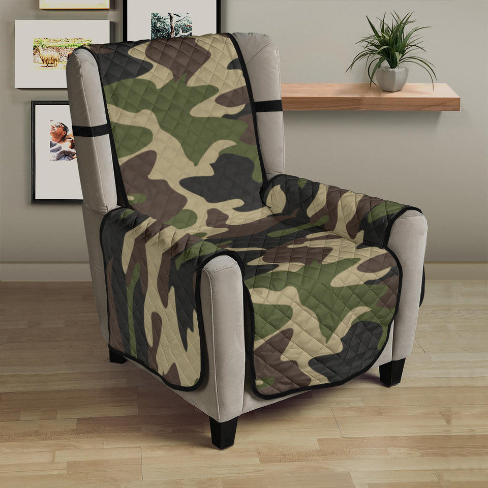 Dark Green camo camouflage pattern Chair Cover Protector