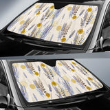 Lavender Modern Pattern Blackground Car Sun Shade