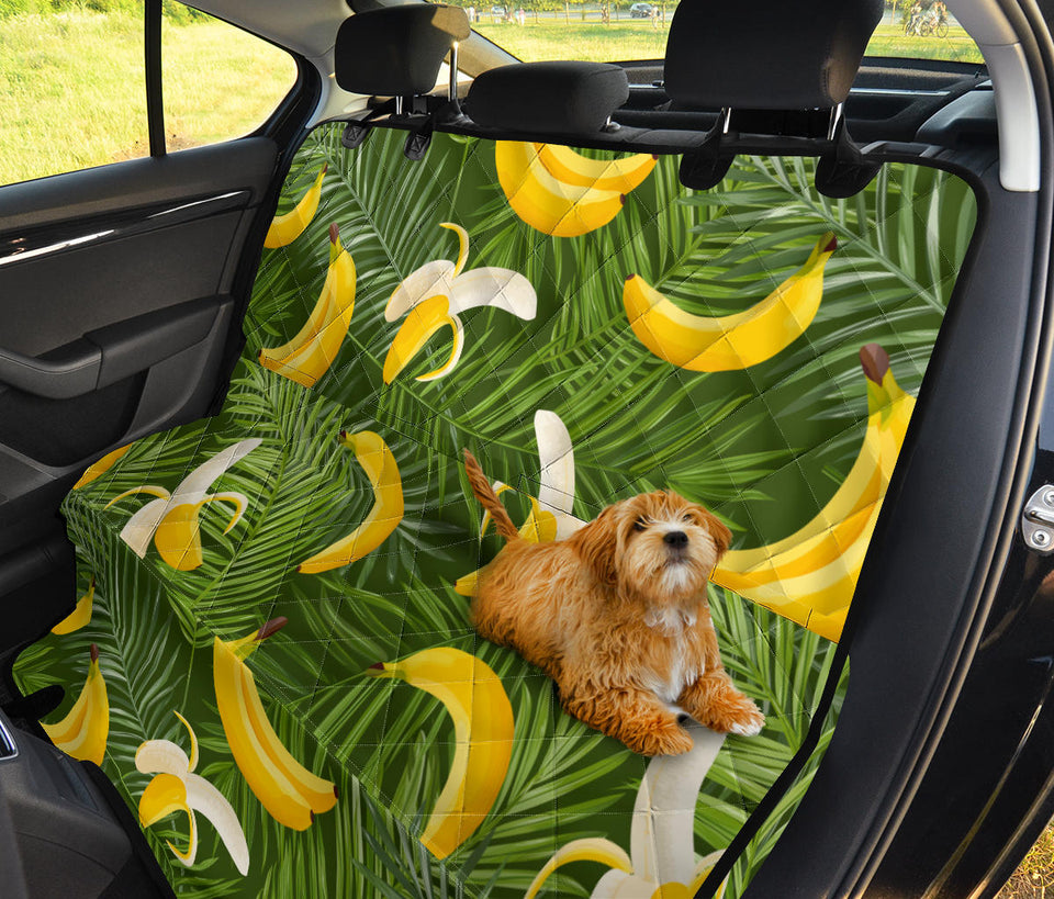 Banana Palm Leaves Pattern Dog Car Seat Covers