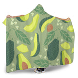 Avocado Pattern Hooded Blanket