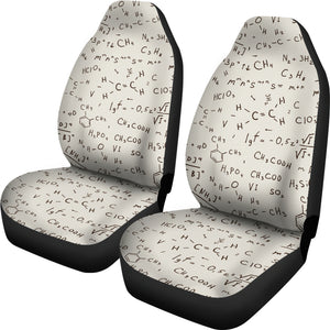 Chemistry Periodic Table Pattern Print Design 04 Universal Fit Car Seat Covers