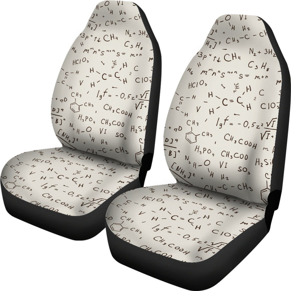 Chemistry Periodic Table Pattern Print Design 04 Universal Fit Car Seat Covers