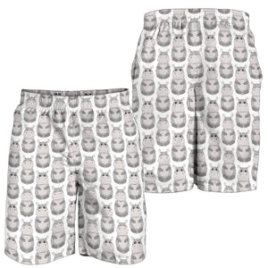Hippopotamus Pattern Print Design 05 Men Shorts