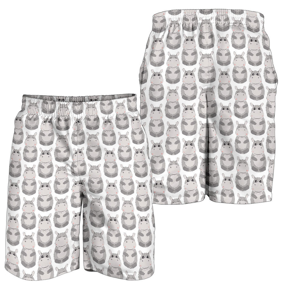 Hippopotamus Pattern Print Design 05 Men Shorts