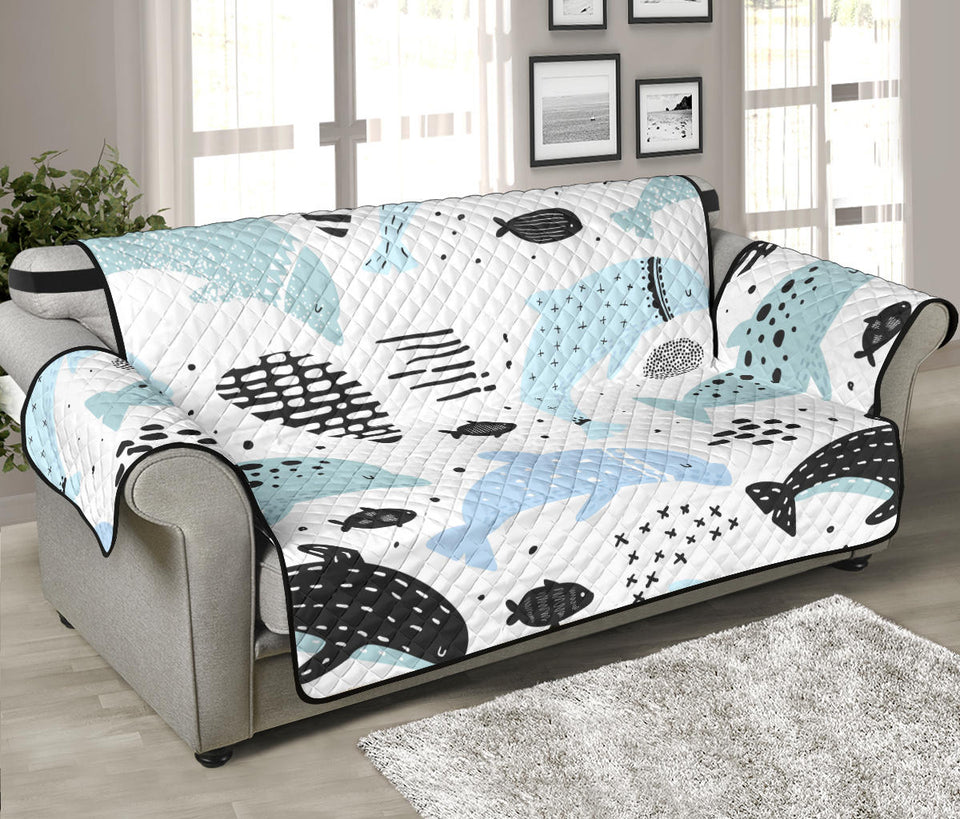 Cute dolphins Childish Style pattern Sofa Cover Protector