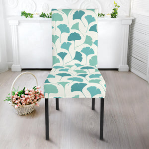 Green Ginkgo Leaves Pattern Dining Chair Slipcover