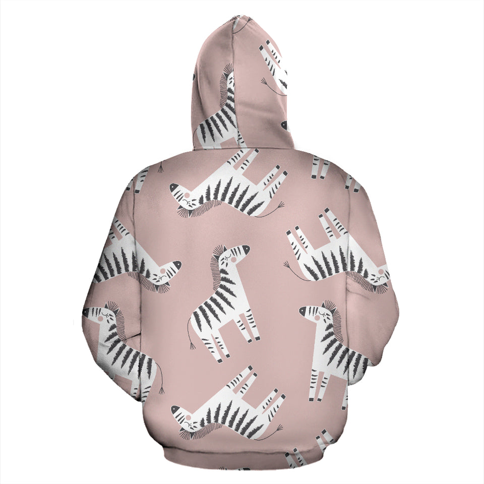 Cute Zebra Pattern Zip Up Hoodie