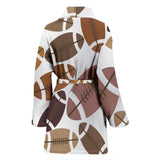 American Football Ball Pattern Women'S Bathrobe