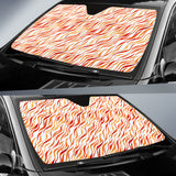Fire Flame Watercolor Pattern Car Sun Shade