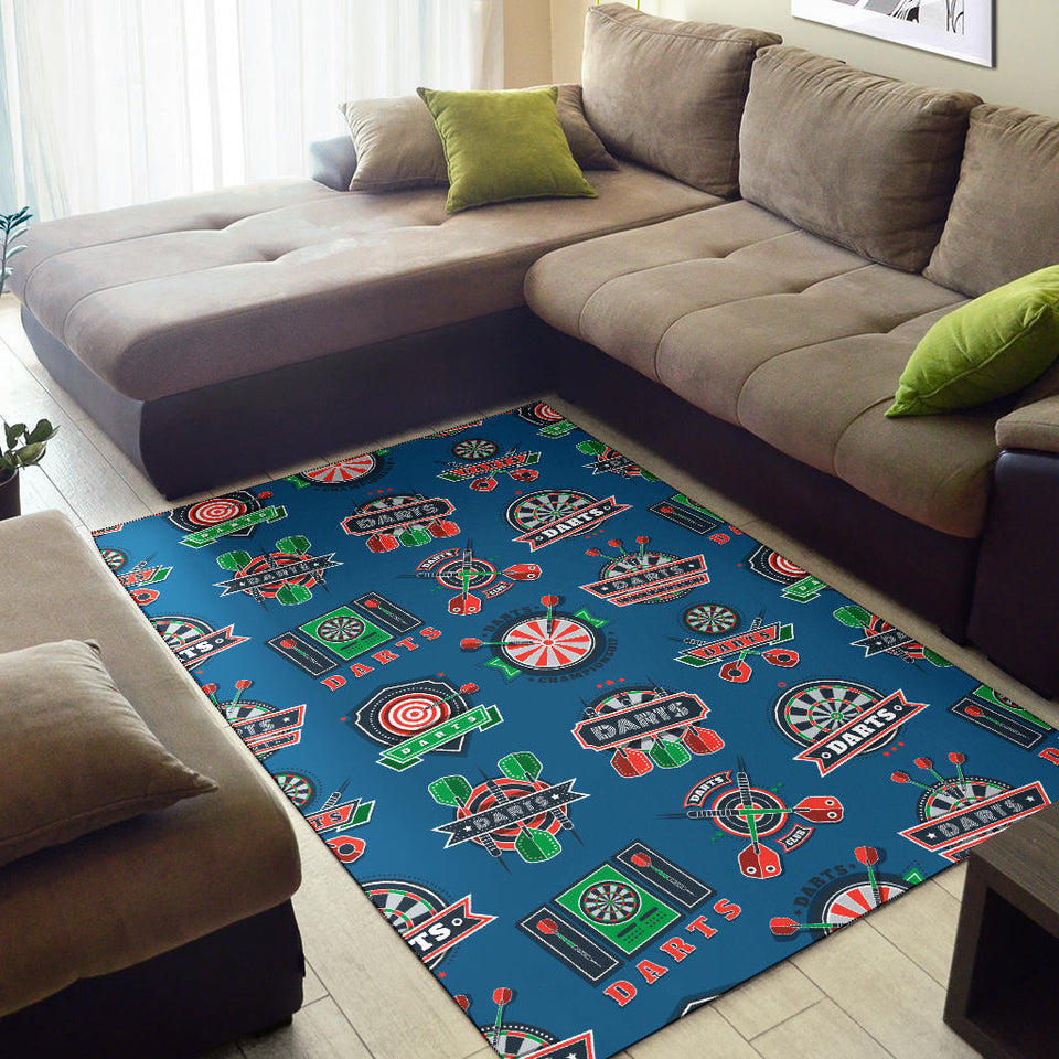 Darts Pattern Print Design 02 Area Rug