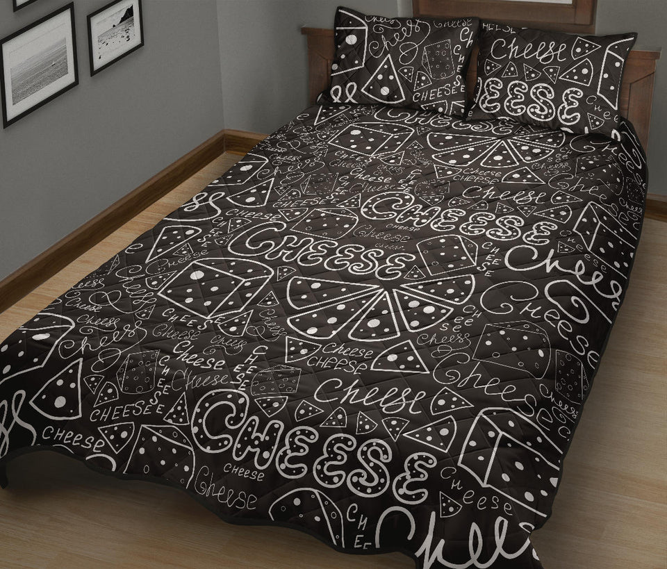 Handwritten cheese pattern Quilt Bed Set