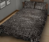 Handwritten cheese pattern Quilt Bed Set