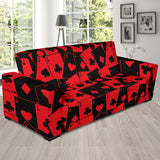 Casino Cards Suits Pattern Print Design 02 Sofa Slipcover