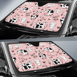 Cows Milk Product Pink Background Car Sun Shade
