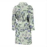 Hand Drawn Blueberry Pattern Men'S Bathrobe