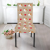 English Bulldog Pattern Print Design 05 Dining Chair Slipcover