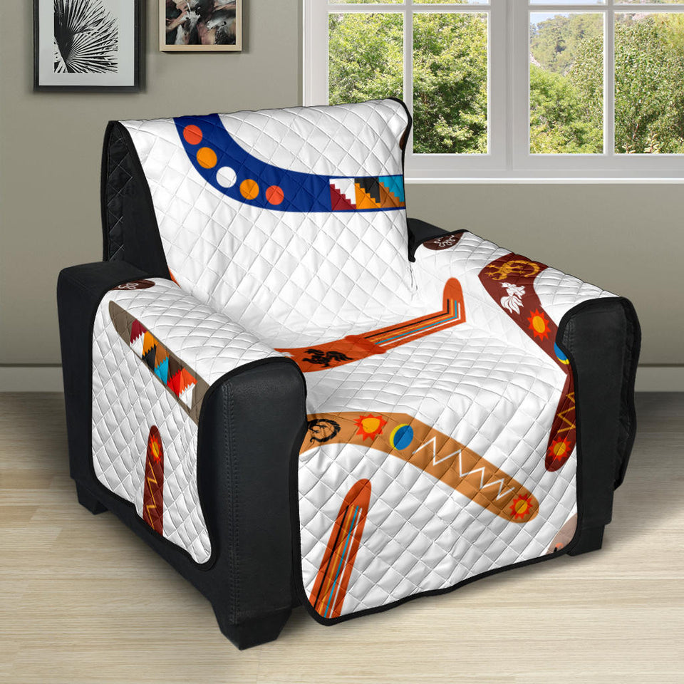 Boomerang Australian aboriginal ornament pattern Recliner Cover Protector