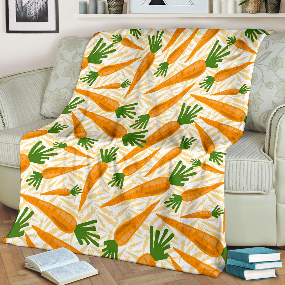 Carrot Pattern Print Design 01 Premium Blanket