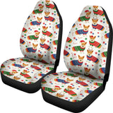 Corgi Christmas Pattern Universal Fit Car Seat Covers