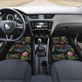 Dragons Flower Pattern Front And Back Car Mats