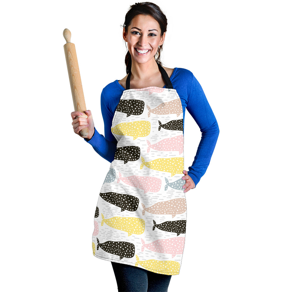 Whale Dot Pattern Adjustable Apron
