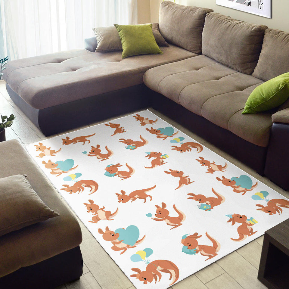 Cute Kangaroo Pattern Area Rug
