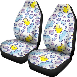 Duck Toy Pattern Print Design 01 Universal Fit Car Seat Covers