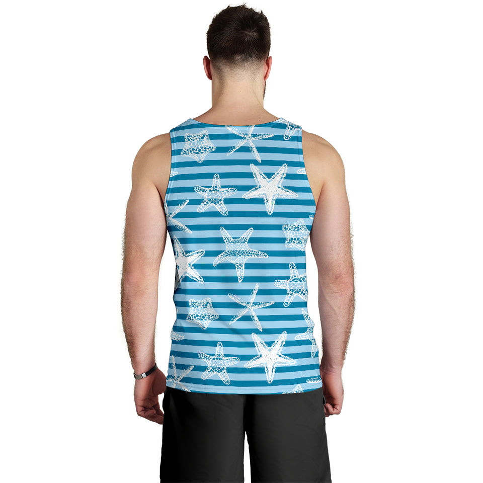 Starfish blue blackground Men Tank Top