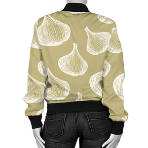 Garlic Design Pattern Women'S Bomber Jacket