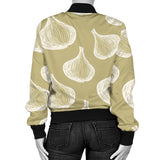 Garlic Design Pattern Women'S Bomber Jacket