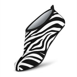 Zebra Skin Pattern Aqua Shoes