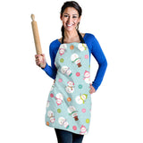 Cute Snowman Snowflake Pattern Adjustable Apron