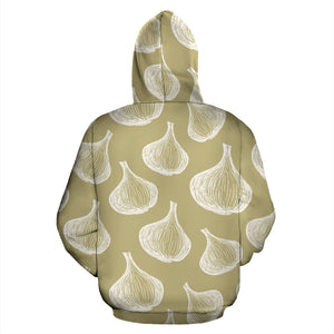 Garlic Design Pattern Zip Up Hoodie