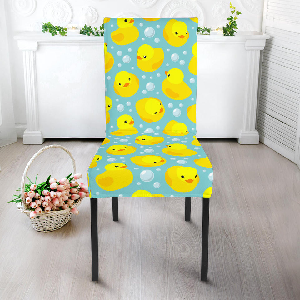 Duck Toy Pattern Print Design 03 Dining Chair Slipcover