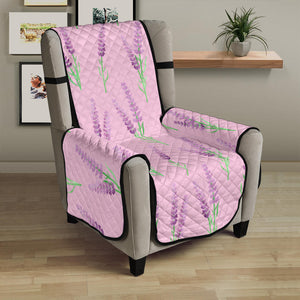 Lavender pattern pink background Chair Cover Protector