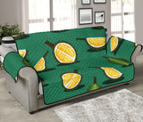Durian pattern green background Sofa Cover Protector